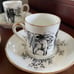 RARE CROWN STAFFORDSHIRE AFRICAN ANIMALS CUP & SAUCER (5)