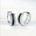 Mens 14K White Gold 1ct Black Onyx Gemstone Round 2ct Diamond Earrings Jewelry