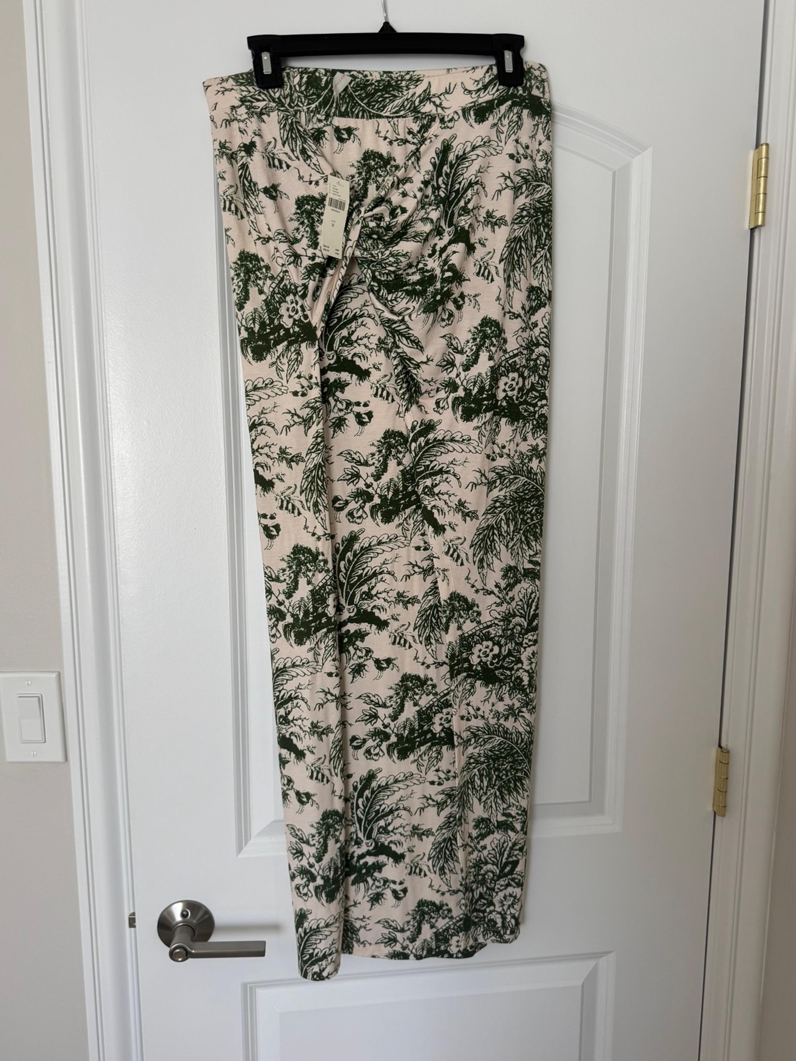 NWT Anthropologie ( daily practice) women’s green white maxi shirt M