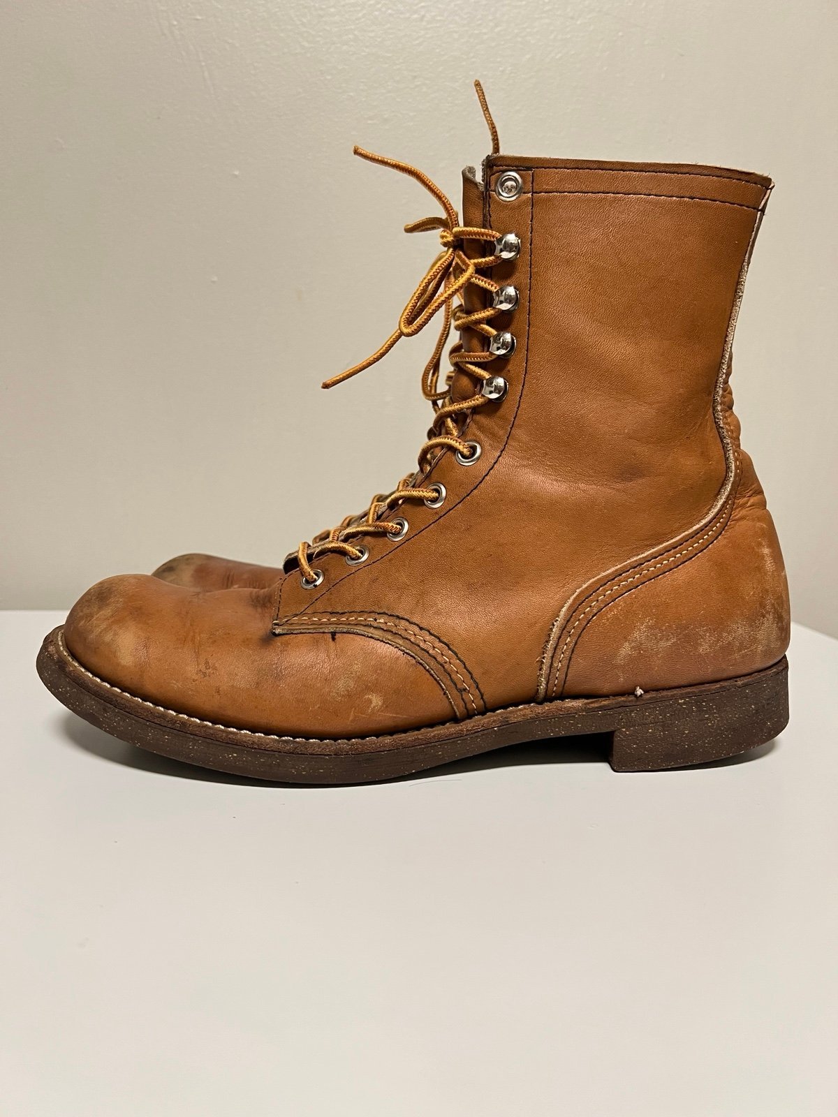 VTG Red Wing 70s Men’s 947 Leather Logger Boots US 9 B Oil Resistant RARE