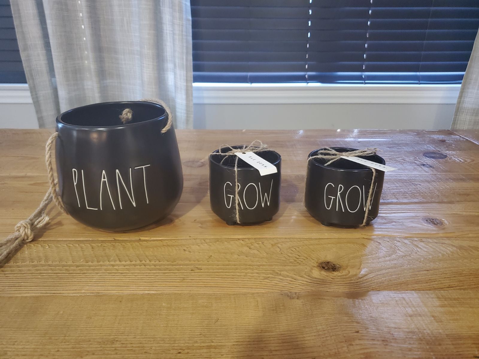 Rae Dunn PLANT GROW Planter Bundle