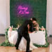 Always Kiss Me Neon Signs for Wall Decor, Hello Rosa LED Neon Light Sign