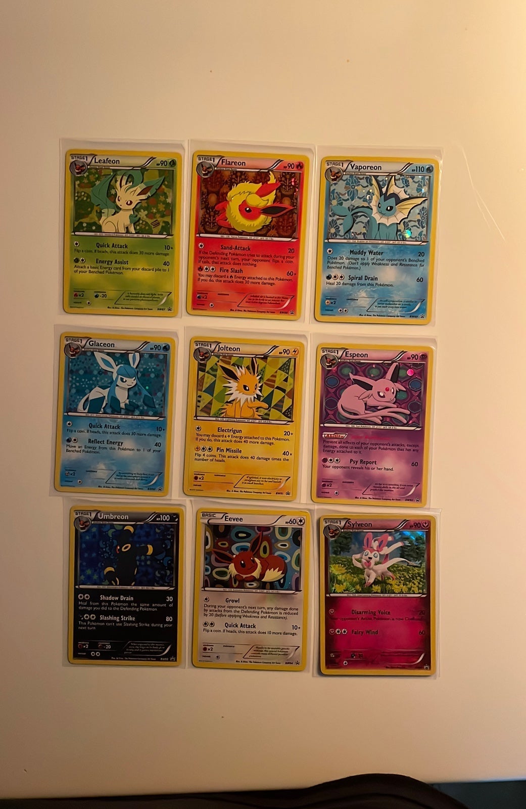 Pokemon ALL outlets Eevee BW Promos and Sylveon promo