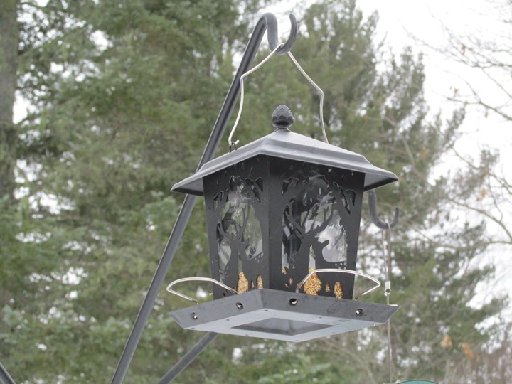 Kingsyard Metal Bird Feeder for Outdoor Hanging - Unique Design Wild Bird Hopper