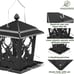 Kingsyard Metal Bird Feeder for Outdoor Hanging - Unique Design Wild Bird Hopper