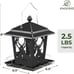 Kingsyard Metal Bird Feeder for Outdoor Hanging - Unique Design Wild Bird Hopper