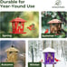 Kingsyard Metal Bird Feeder for Outdoor Hanging - Unique Design Wild Bird Hopper