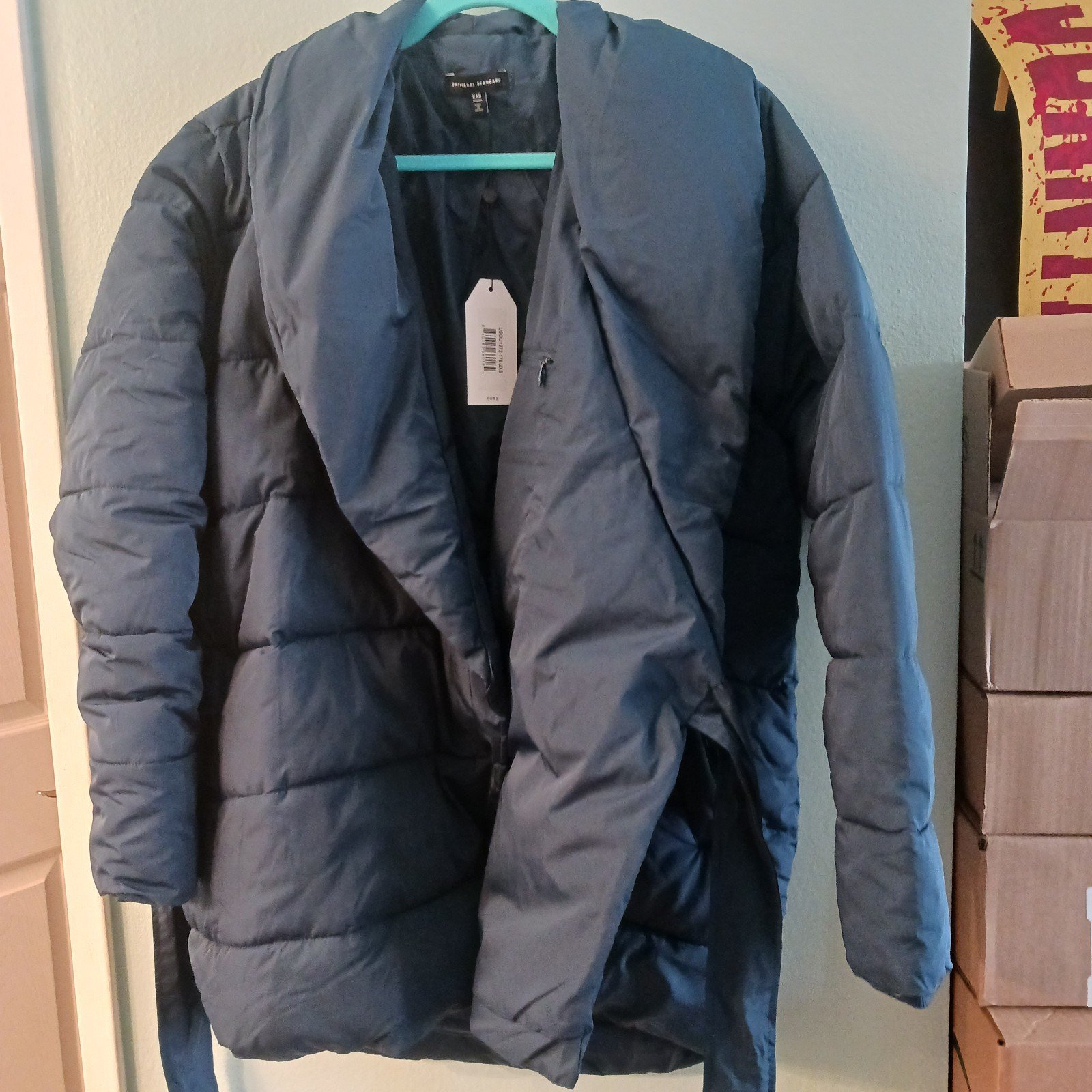 Universal Standard Kanda 2 Puffer Coat in Storm Blue | Fits Medium | NWT