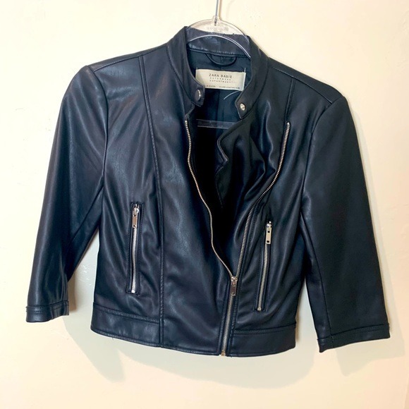 ZARA black Motorcycle style jacket