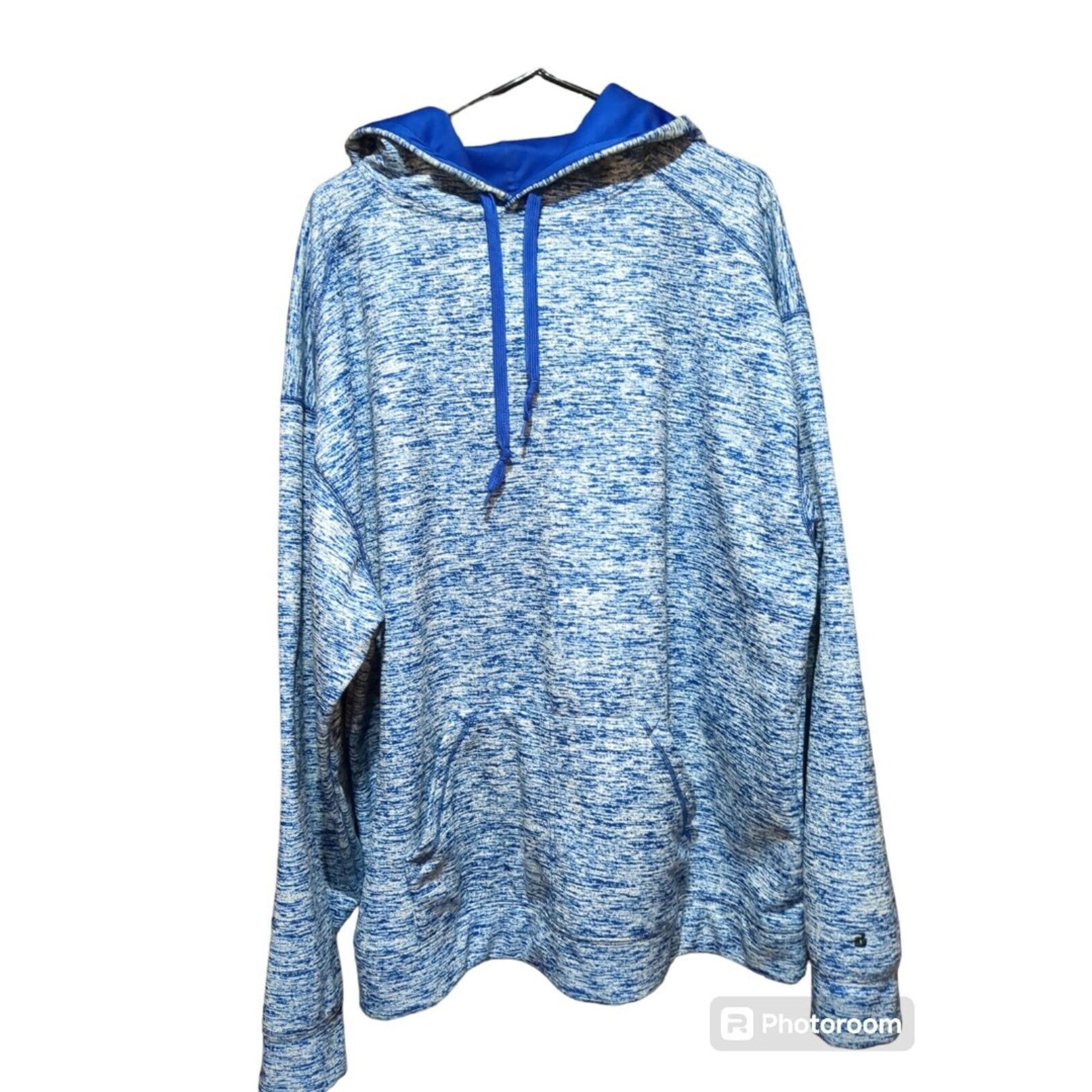 Badger - Blend Polyester Fleece Performance Hooded Sweatshirt - 1463. Blue 2XL