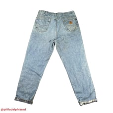 Vintage 1990's Made in USA Carhartt flannel lined Jeans Mens size 38c