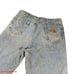 Vintage 1990's Made in USA Carhartt flannel lined Jeans Mens size 38c