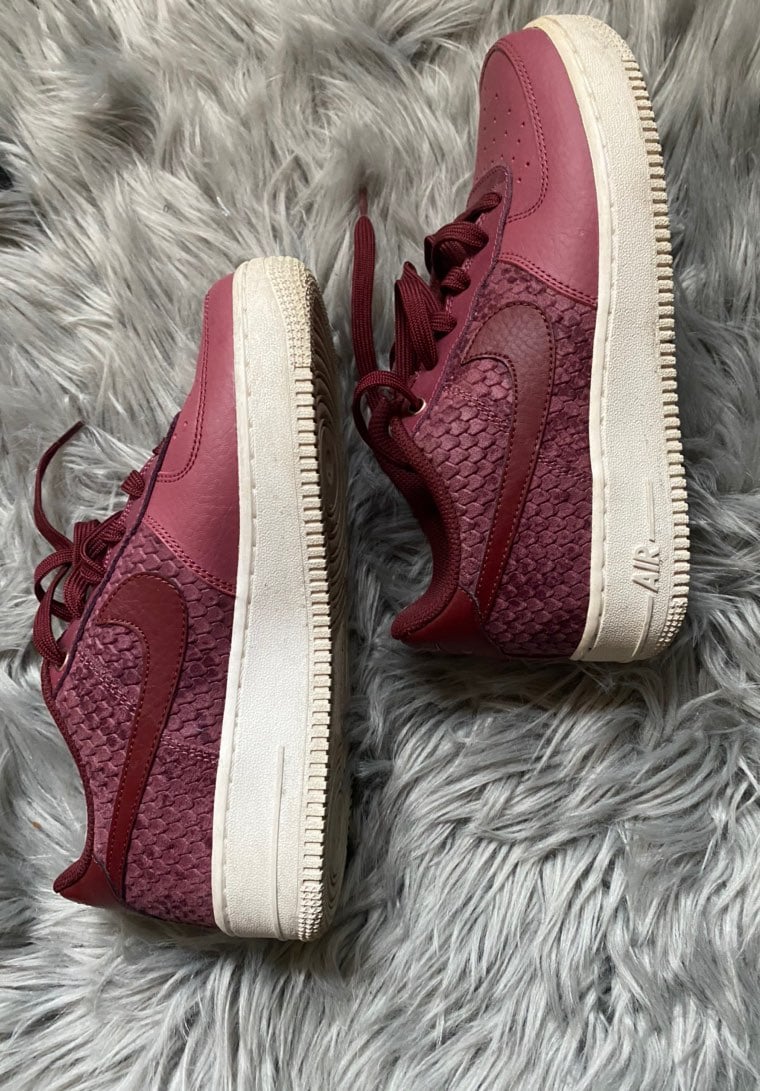 Burgundy Snakeskin Air Force 1