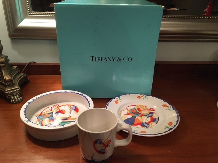 Tiffany & Co Seashore 3 piece dish set