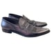 MENS VINTAGE DOLCE & GABBANA SILVER LEATHER FLATS. SIZE 9.5, BUT RUNS LARGE