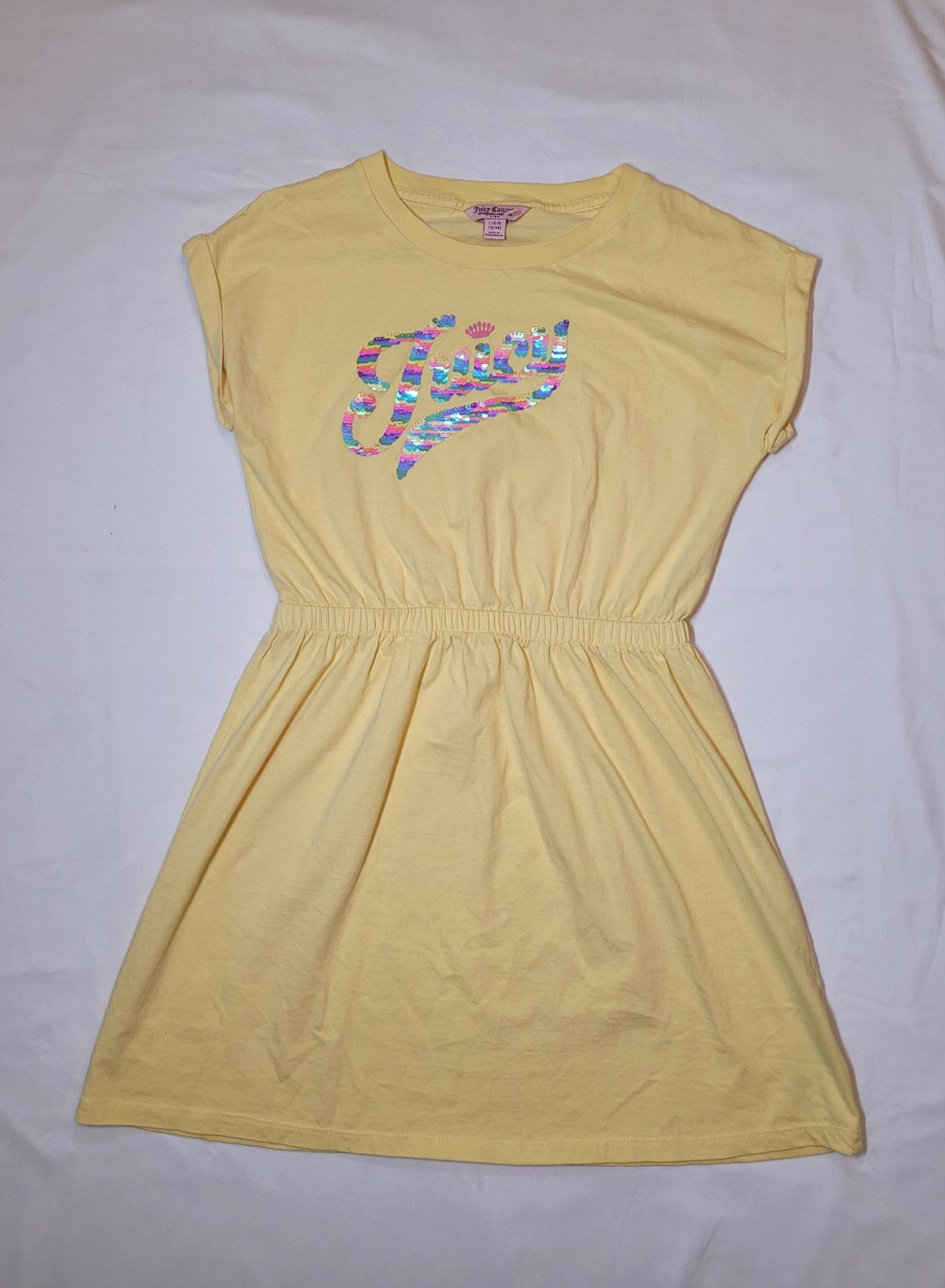 Juicy Couture Short Sleeve Sequins Logo Jersey Dress