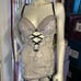 Womens Ladies Victorias Secret Black White Lace Strappy Merry Widow Chemise