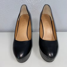 L.A.M.B. Real Leather Wedge Platform Pumps, Size 7.5