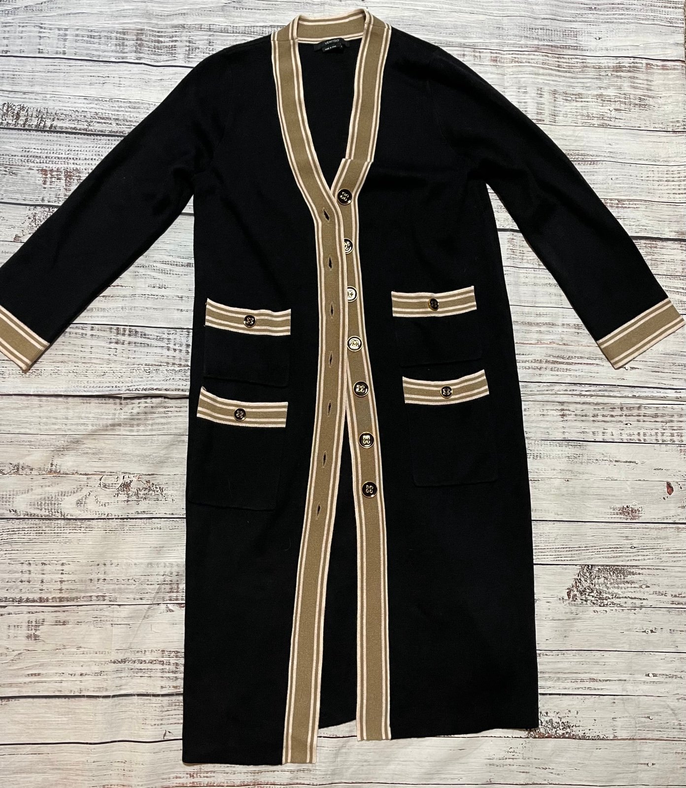 Cardigan Vertigo chic long cardigan. Chic and stylish long cardigan, black