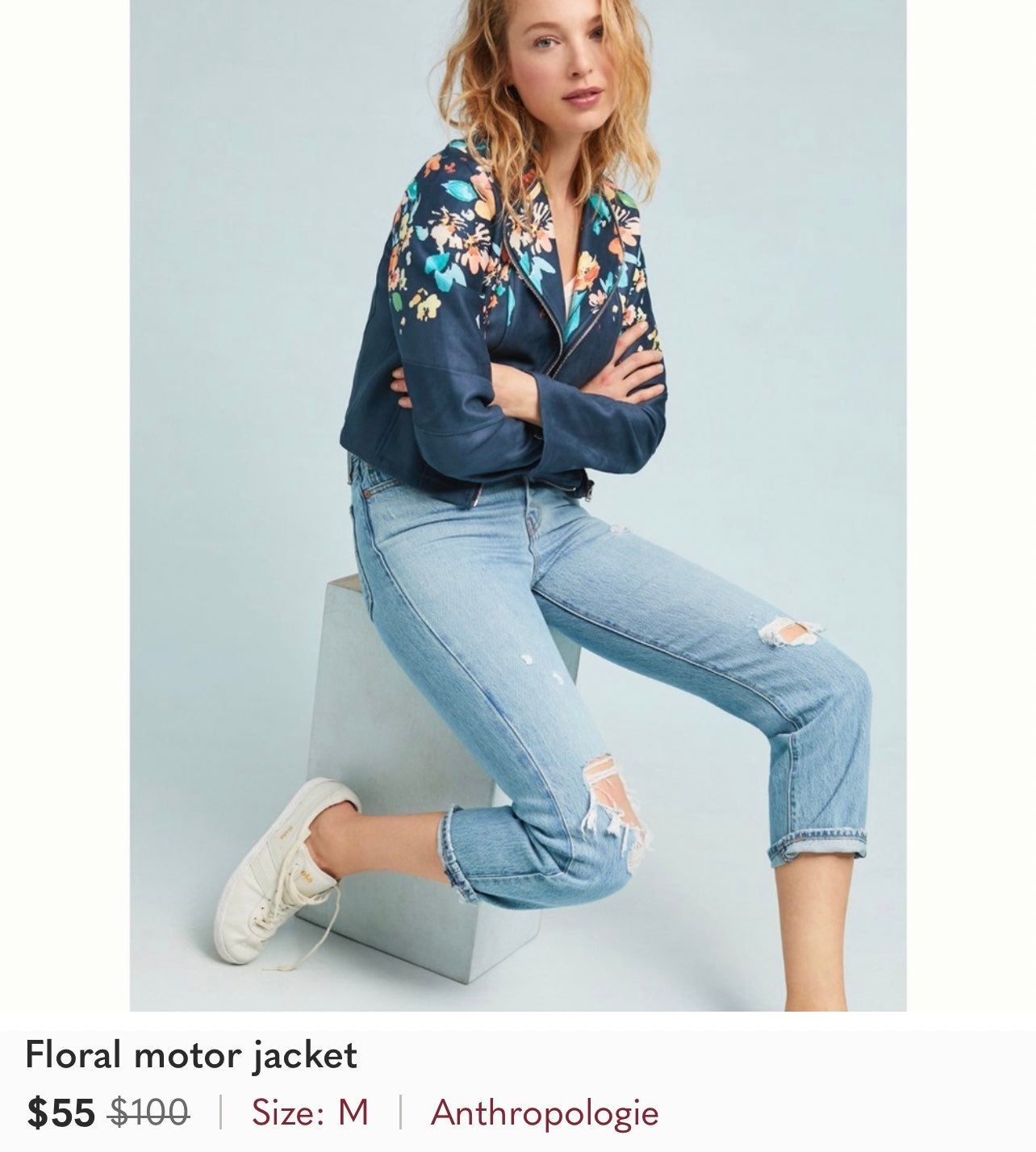 Floral motor jacket
