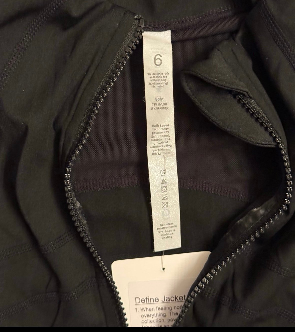 Lululemon define jacket size 6