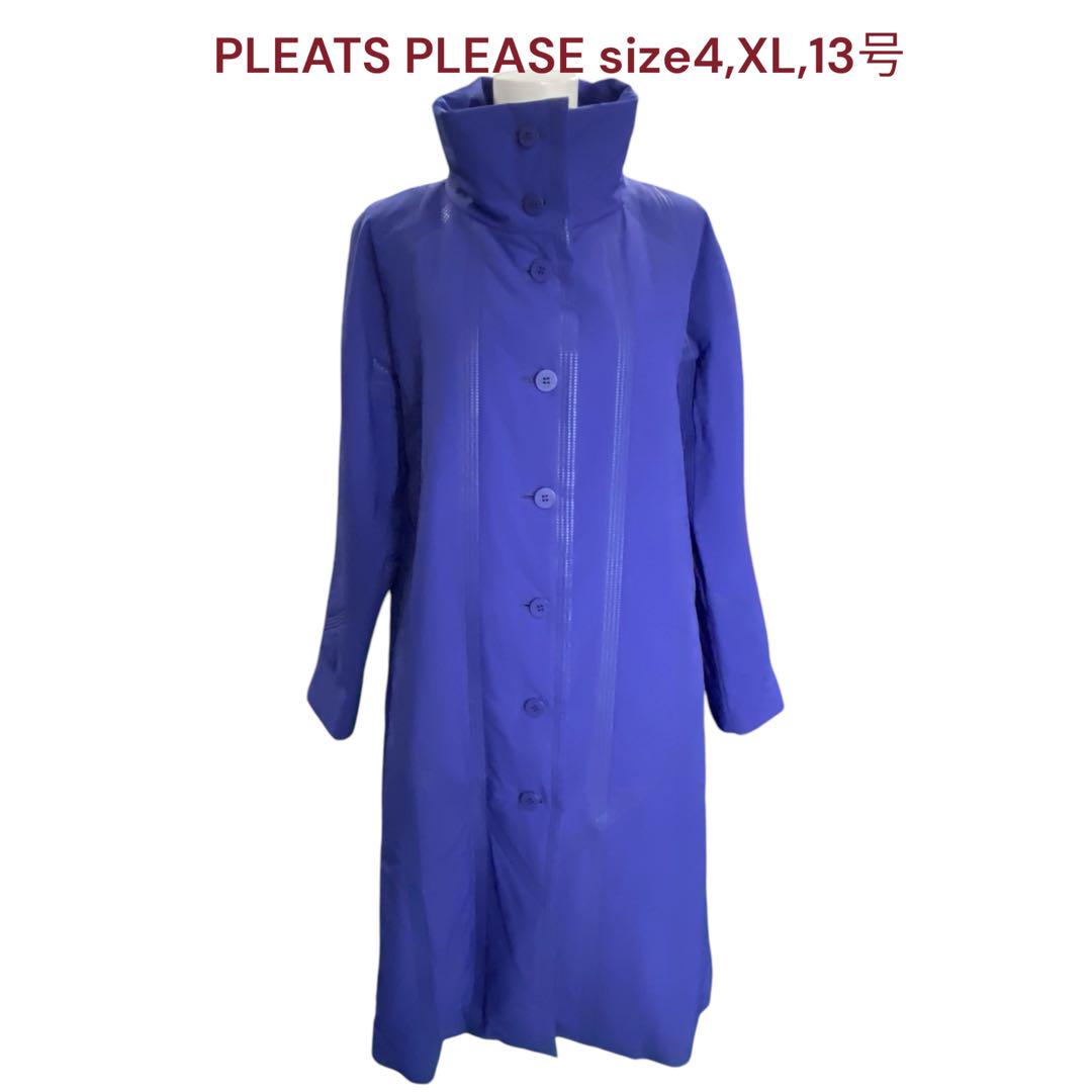 Pleats Please Issey Miyake Women's Coat Outerwear, Size 4, XL, 13 (Japanese Sizing)
