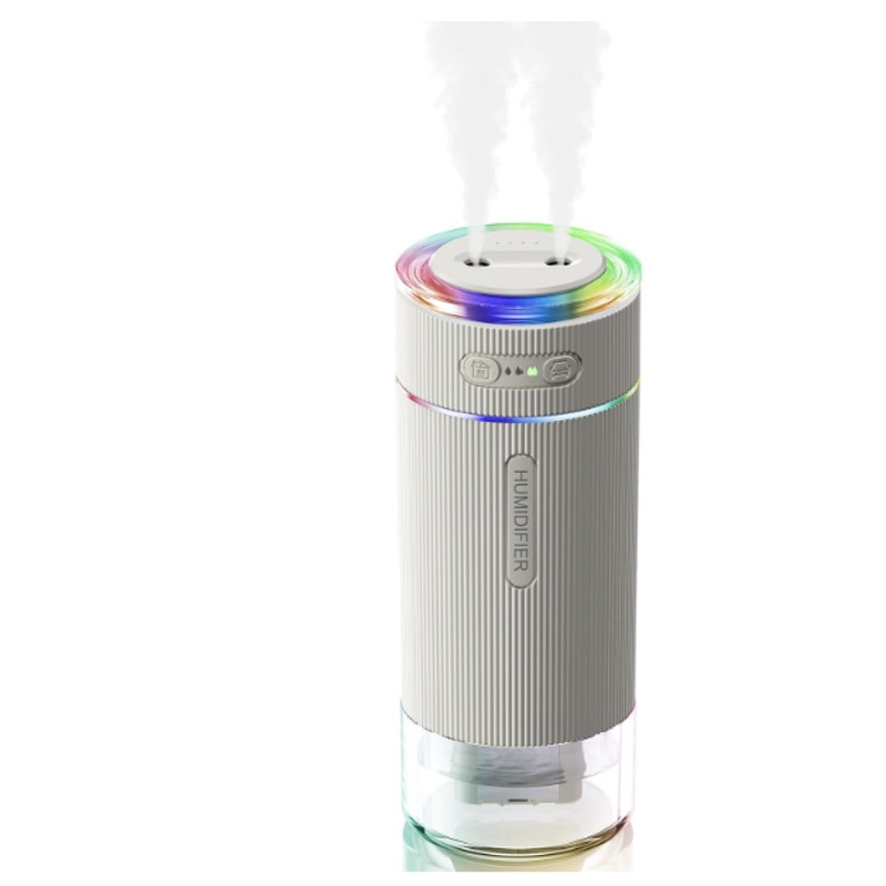 Portable Small Humidifier Dual Nozzle Large Cool Mist Smart On/Off Ultrasonic