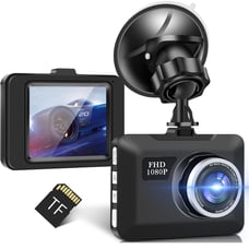 1080P Full HD Dash Camera for Cars, Dashcam with 3-inch LCD Display