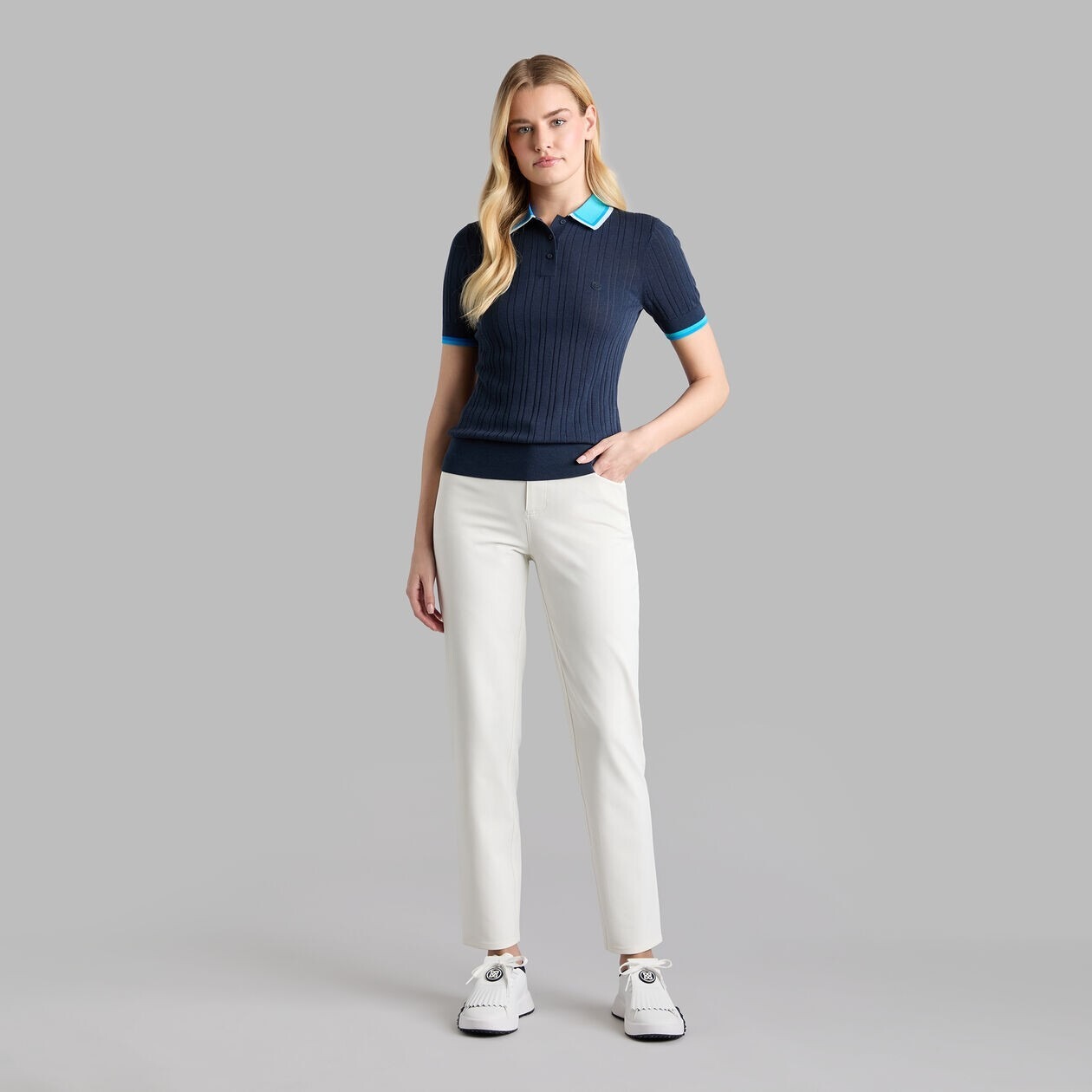G/FORE Stretch 5 Pocket Golf Pants Women 4 Chalk White Performance NWT 195