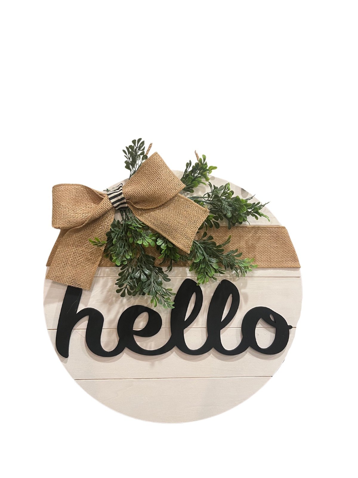 Hello Home Decor Door Hanger Sign