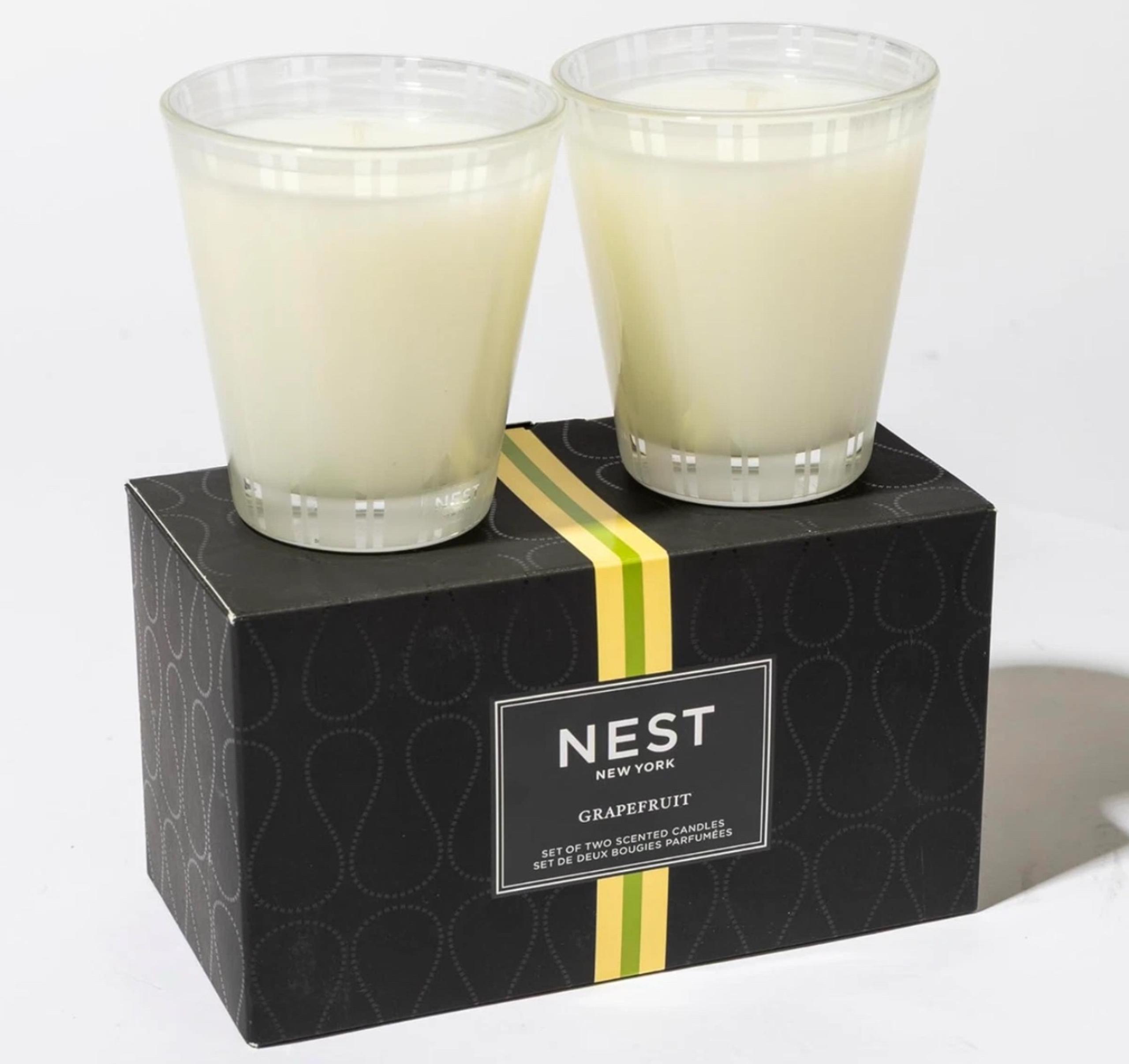NEST New York Scented Classic Candle, Grapefruit Set of 2 Scented Candles 8.1 oz