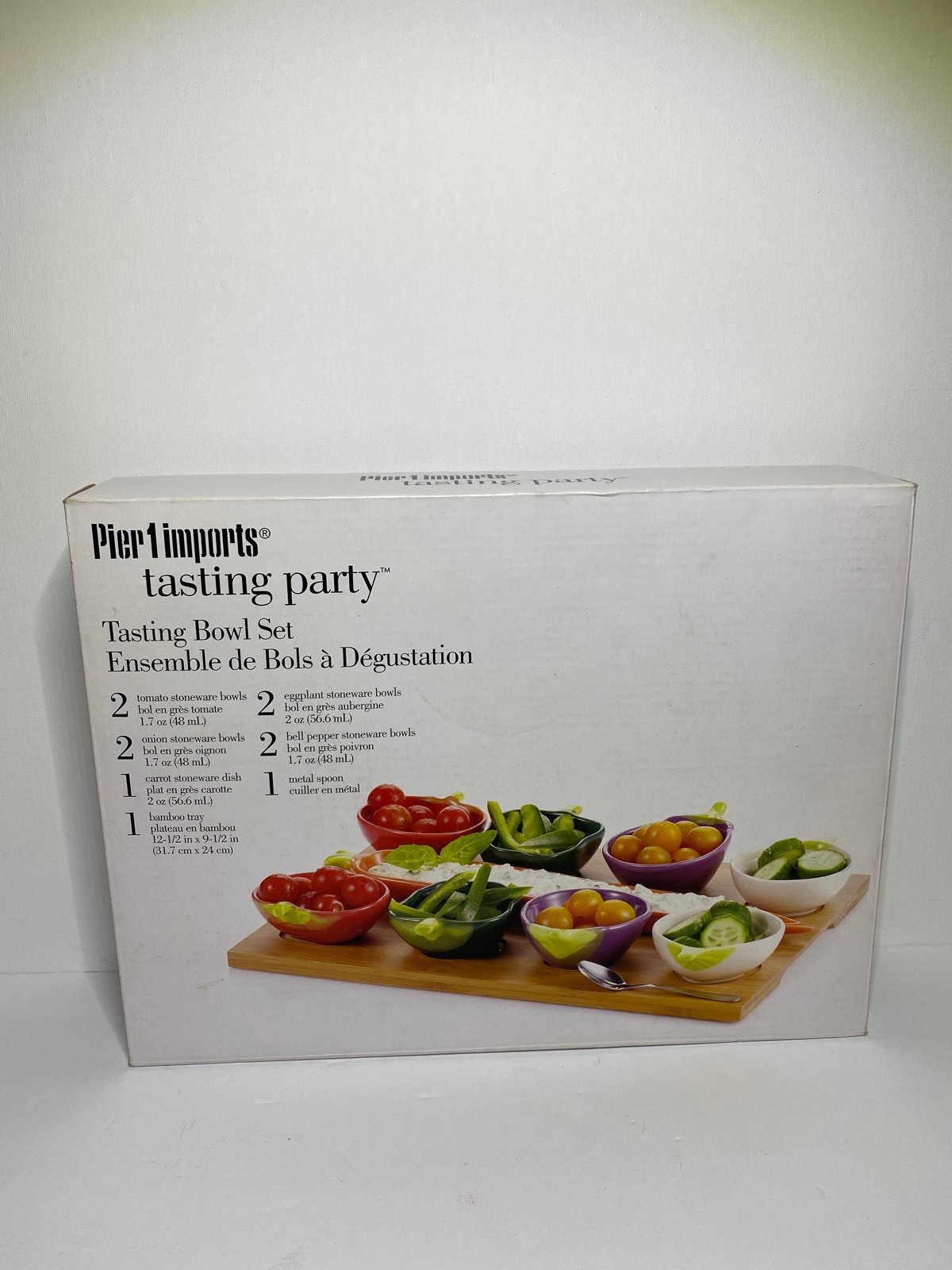 Pier One Tasting Party Vegetable Shaped Bowls Charcuterie Board. Bowl Set. New