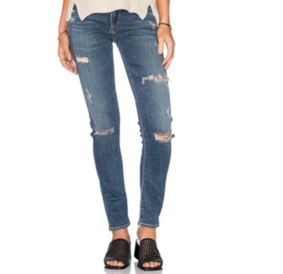 Agolde Chloe Low Rise Slim Skinny Distressed Jeans Kansas City Women's 24