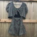 Sea New York Lilly Dress Size XL Puff Sleeve Strawberry Print Smocked Cutout
