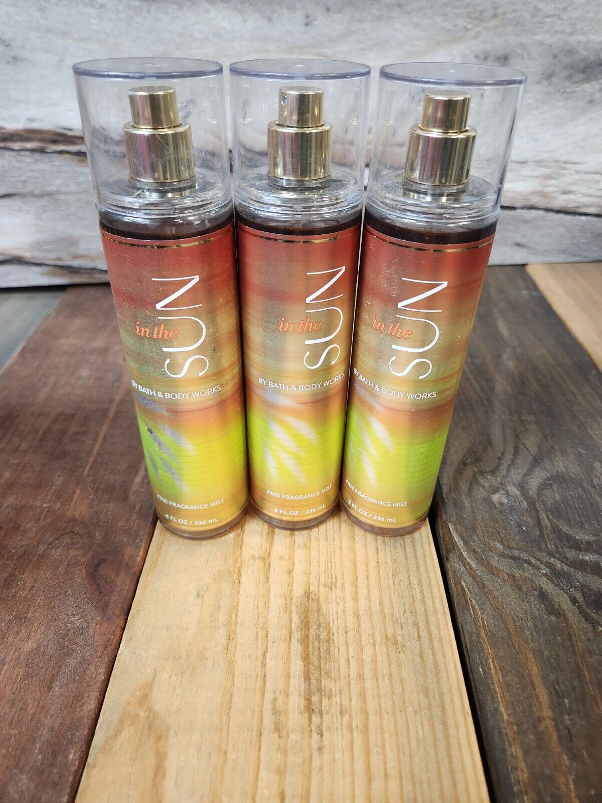 3PK Bath & Body Works In the Sun Fragrance Body Mist Spray 8oz