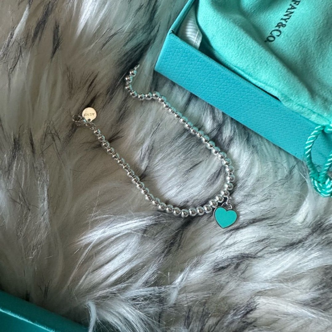 New - Tiffany & Co. Return to Love Silver Beaded Bracelet