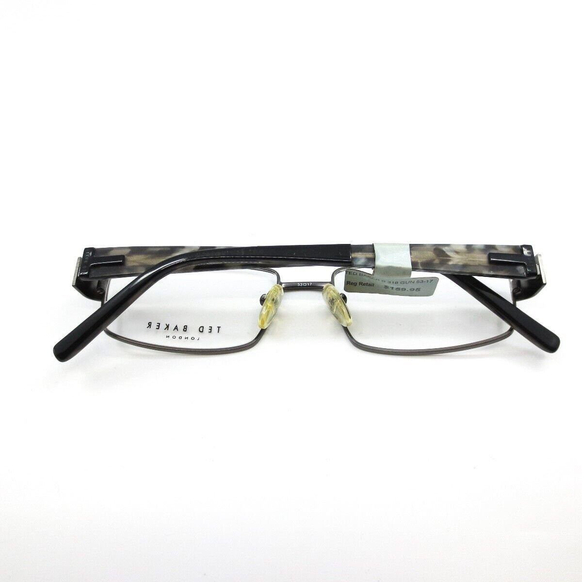 Ted Baker Poncius B318 GUN Mens Rectangle Full Rim Eyeglasses frames 53-17-140