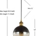 Nixon 7.5 in. 1-Light Gold/Black Adjustable Drop Globe Metal/Glass LED Pendant