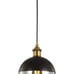 Nixon 7.5 in. 1-Light Gold/Black Adjustable Drop Globe Metal/Glass LED Pendant