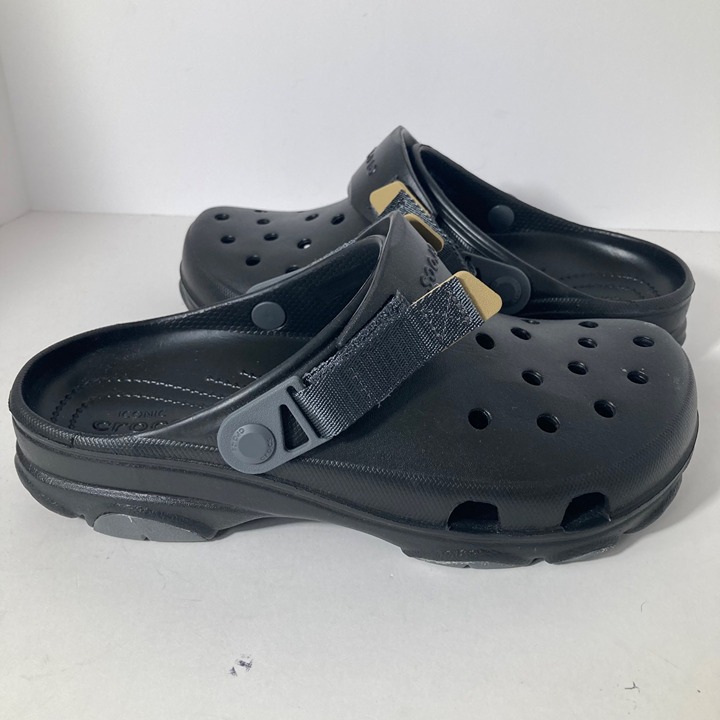 Mens Crocs Classic All Terrain Clogs Black M9 W11 Adjustable Strap NWOT