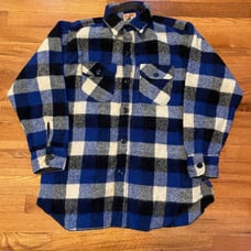 50s true vintage Chill Chaser by Blue Top blue flannel shirt medium/large USA