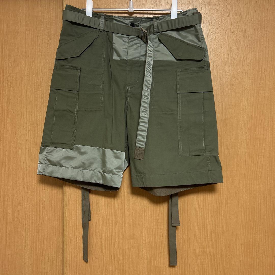 sacai Cotton Nylon Oxford Shorts