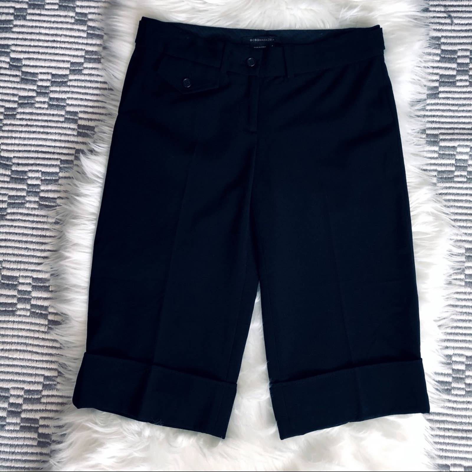 BCBGMAXARIA Black Cropped Trousers 4