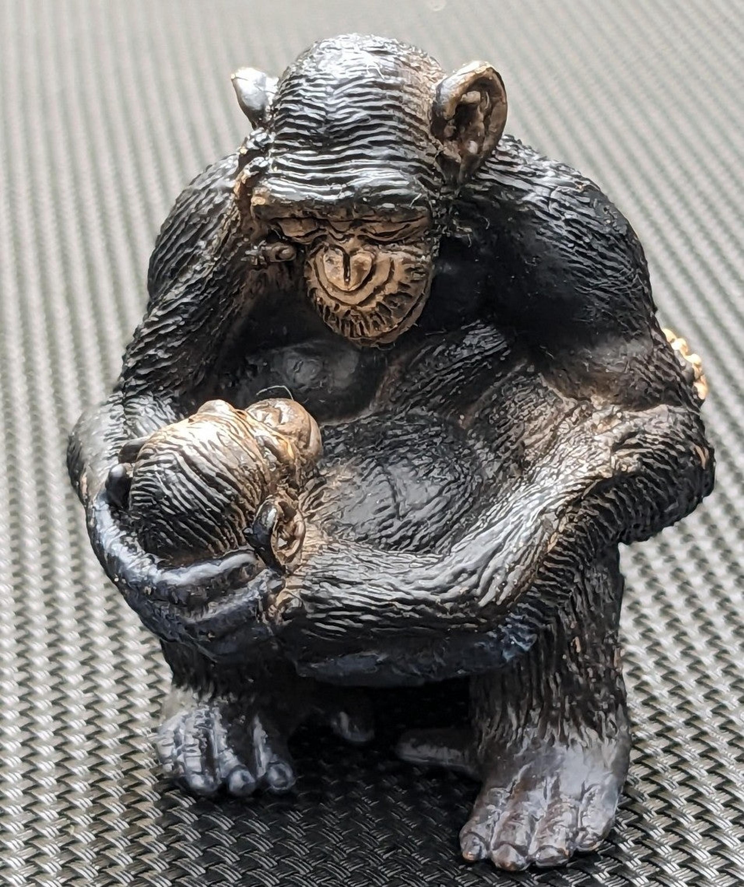 Schleich #14679 Chimpanzee Female w/Baby African Wildlife Monkey Chimp
