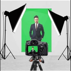 Green Screen, Green Screen Backdrop with Stand, Collapsible Photo Backdrop, Adju
