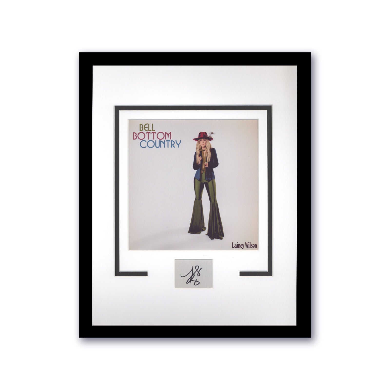 LAINEY WILSON SIGNED FRAMED CD AND PHOTO ACOA CERTIFIED COUNTRY STAR