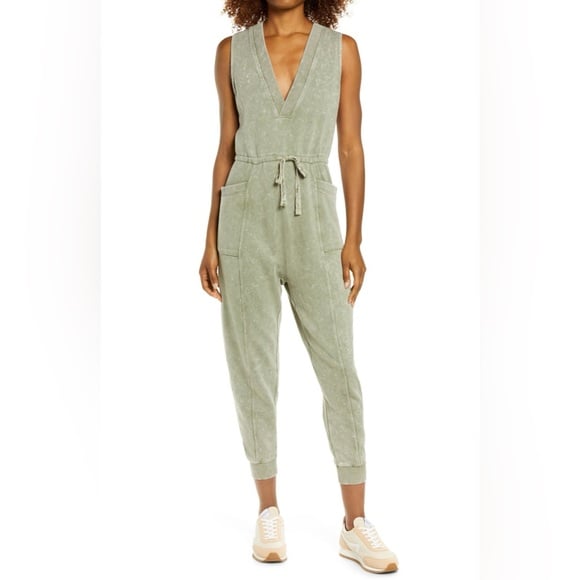 ZELLA All Day Oversize Sleeveless Jumpsuit - Sage