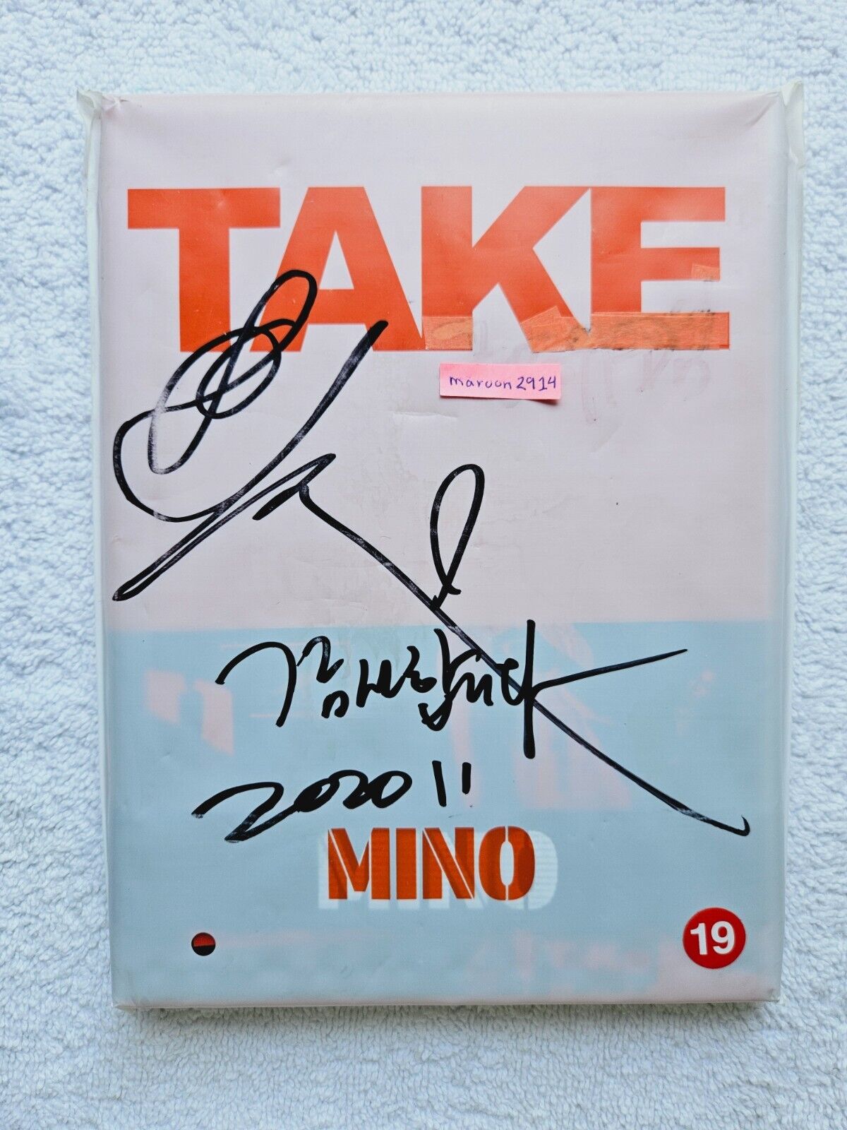 WINNER MINO Take Signed Promo Album Autographed - damaged