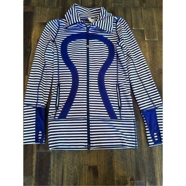 Lululemon in stide full zip jacket size 2 striped