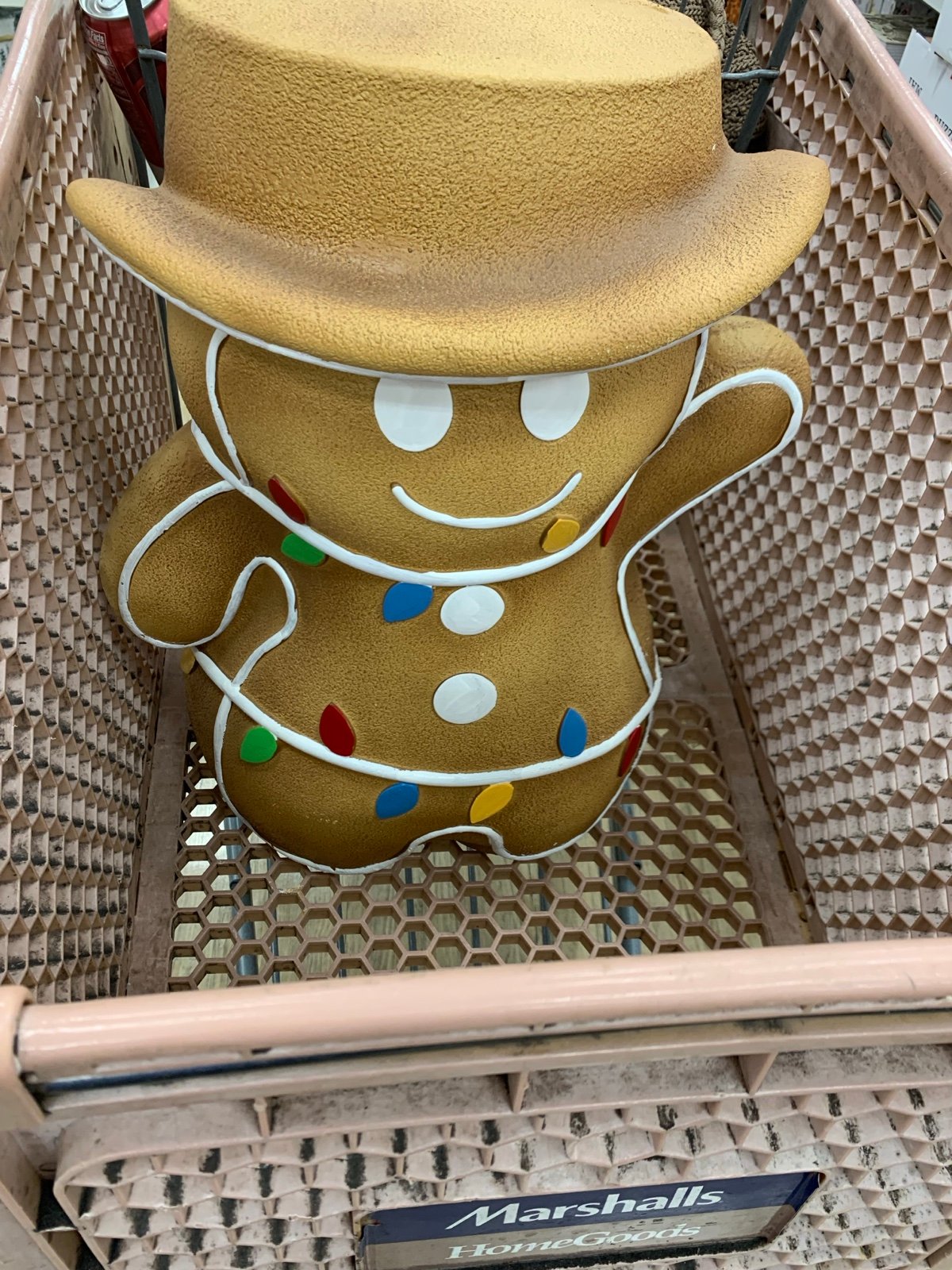 NEW Tik tok viral Gingerbread cowboy food stool/table home decor - BNWT